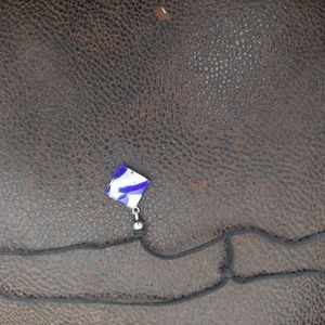 Blue and silver venetian glass necklace handmade